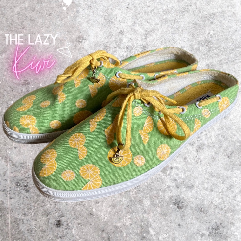 KEDS Original Lemon Slip On Green Size 6